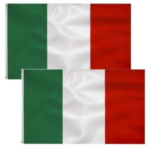 PAMORA Bandiera Italiana - Confezione da 2 - 90×150 cm Poliestere